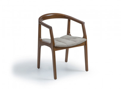 Braun Stuhl mit Armlehnen Modern Esszimmer Holz Stuhl Einrichtung Design